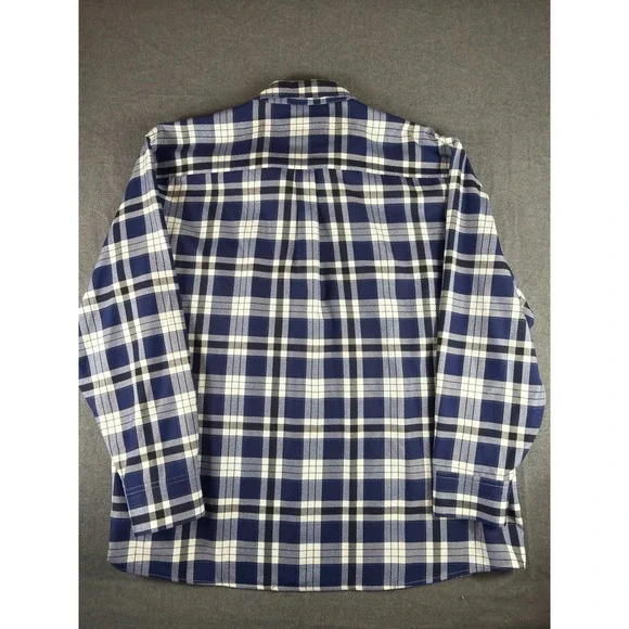 Dixxon Flannel Co The Crabber Mens 5X Navy Blue Plaid D-Tech Button Up Shirt